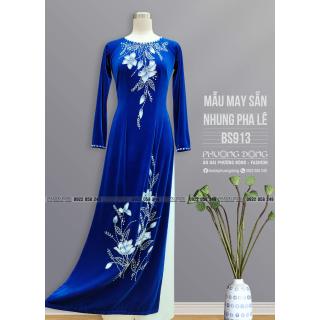 Áo Dài Bà Sui Nhung Đính Đá Pha Lê BS913